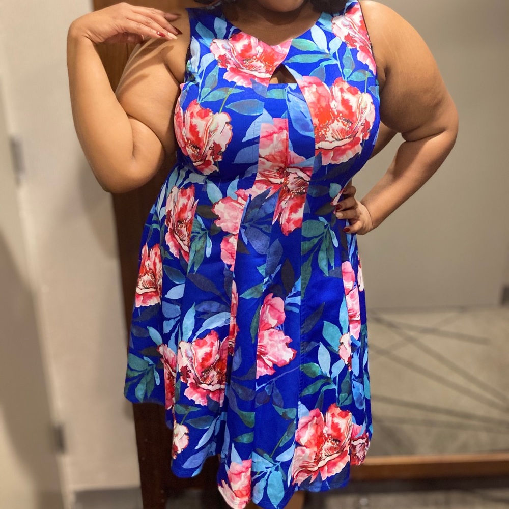 Tropical paradise skater dress